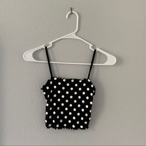 Black and White Polka Dot TOPSHOP cami